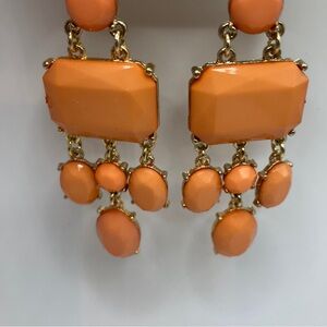 coral dangle earrings